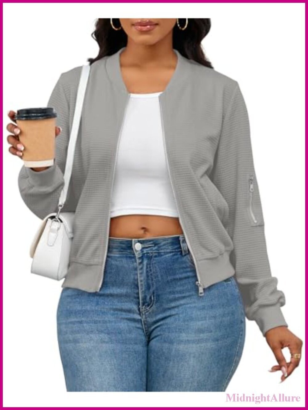 Full Zip Up Comfy Long Sleeve Sweatshirt Coat Jacket with Pockets